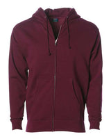 Independent Trading Co. IND4000Z Unisex Heavyweight Full-Zip Hooded Sweatshirt | Wholesale Heavyweight Zip Hoodie