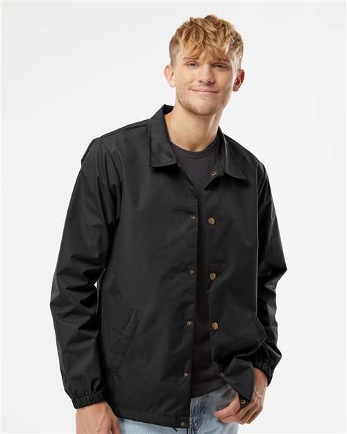 Independent Trading Co. Men's Water-Resistant Windbreaker Coach’s Jacket - Independent Trading Co. EXP99CNB