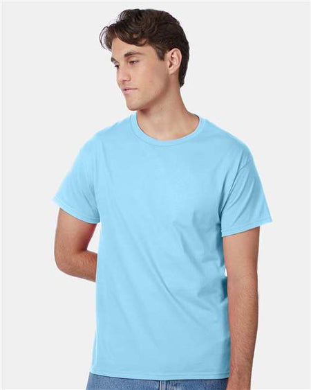 Hanes Authentic T-Shirt - Aquatic Blue - Hanes 5250 Hanes Aquatic Blue S