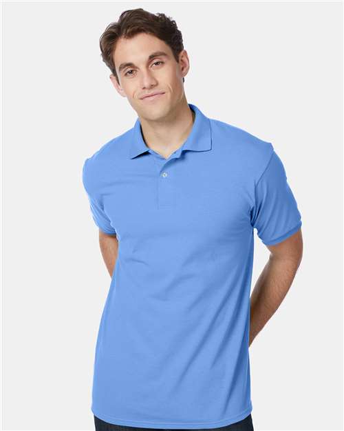 Hanes Ecosmart® Jersey Polo - Carolina Blue - Hanes 054X