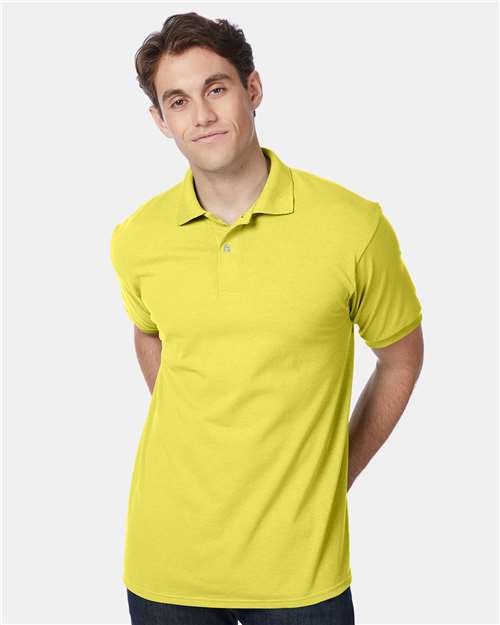 Hanes Ecosmart® Jersey Polo - Yellow - Hanes 054X