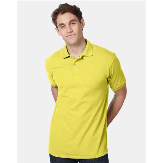 Hanes Ecosmart® Jersey Polo - Yellow - Hanes 054X Hanes