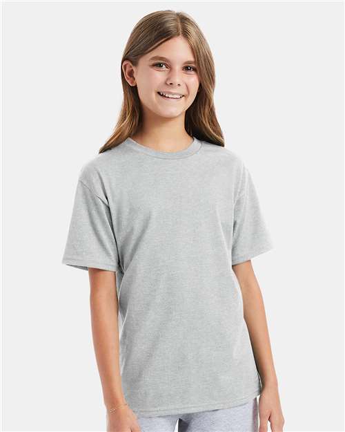 Hanes Perfect-T Youth T-Shirt - Hanes 498Y Hanes Ash XS