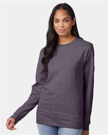 Hanes Authentic Long Sleeve T-Shirt - Hanes 5586