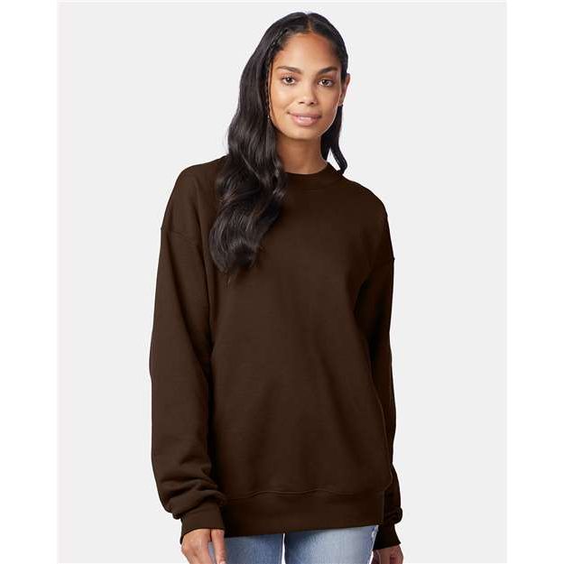 Hanes Ultimate Cotton® Crewneck Sweatshirt - Dark Chocolate - Hanes F260 Hanes