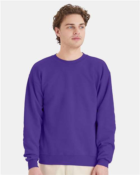 Hanes Ecosmart® Crewneck Sweatshirt - Purple - Hanes P160 Hanes