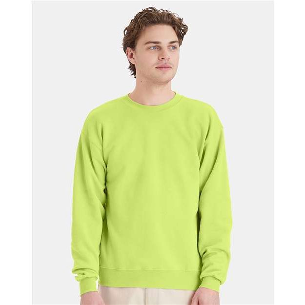 Hanes Ecosmart® Crewneck Sweatshirt - Safety Green - Hanes P160 Hanes