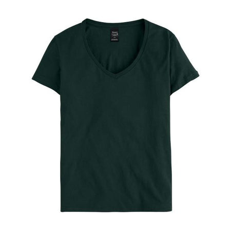 Hanes Perfect-T Women’s V-Neck T-Shirt - Deep Forest - Hanes S04V Hanes