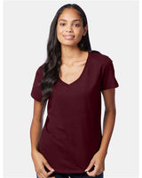 Hanes S04V Women's Perfect-T V-Neck T-Shirt