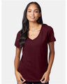 Hanes S04V Women's Perfect-T V-Neck T-Shirt
