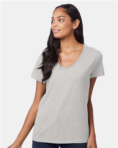 Hanes Perfect-T Women’s V-Neck T-Shirt - Ash - Hanes S04V Hanes