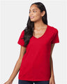 Hanes S04V Women's Perfect-T V-Neck T-Shirt