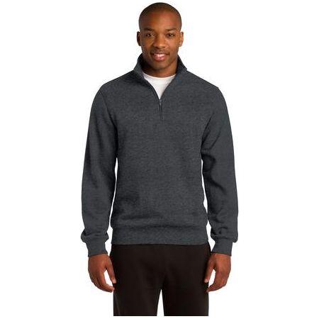 Mens Tall 1/4-Zip Sweatshirt DRI-EQUIP Large Tall Graphite Heather