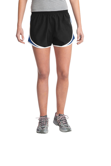 DRIEQUIP Ladies Moisture-Wicking Track & Field Running Shorts in Ladies Sizes: XS-4XL Women's DRI-EQUIP Black/True Royal/White X-Small