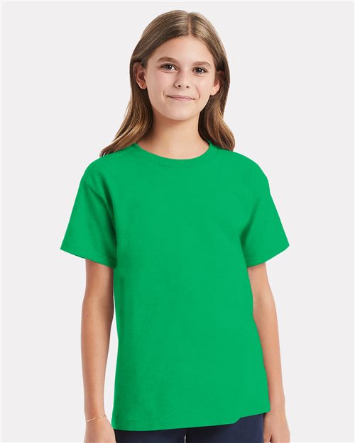 Hanes Essential-T Youth T-Shirt - Ash - Hanes 5480