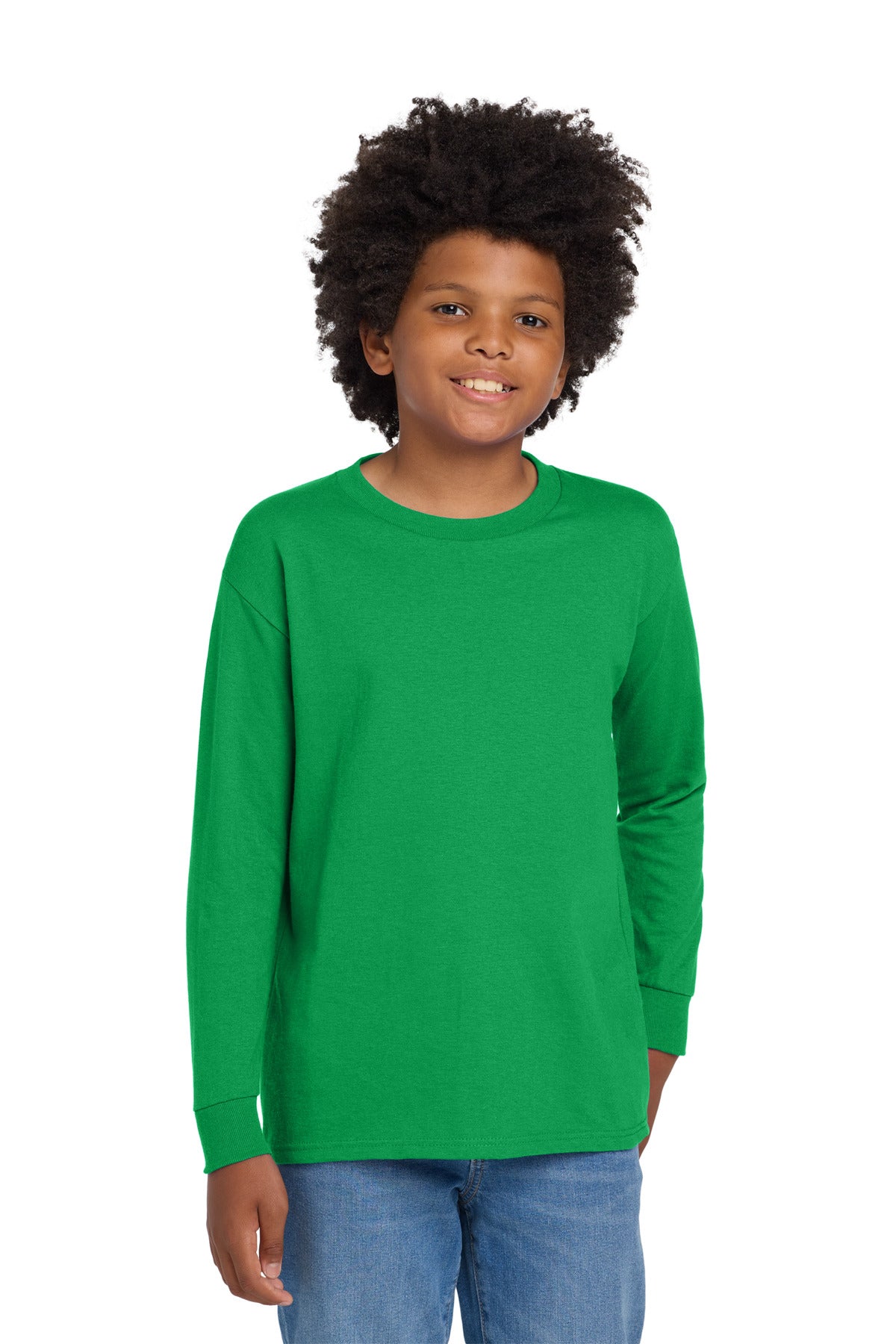 Gildan 5400B Youth Heavy Cotton 100% Cotton Long Sleeve T-Shirt