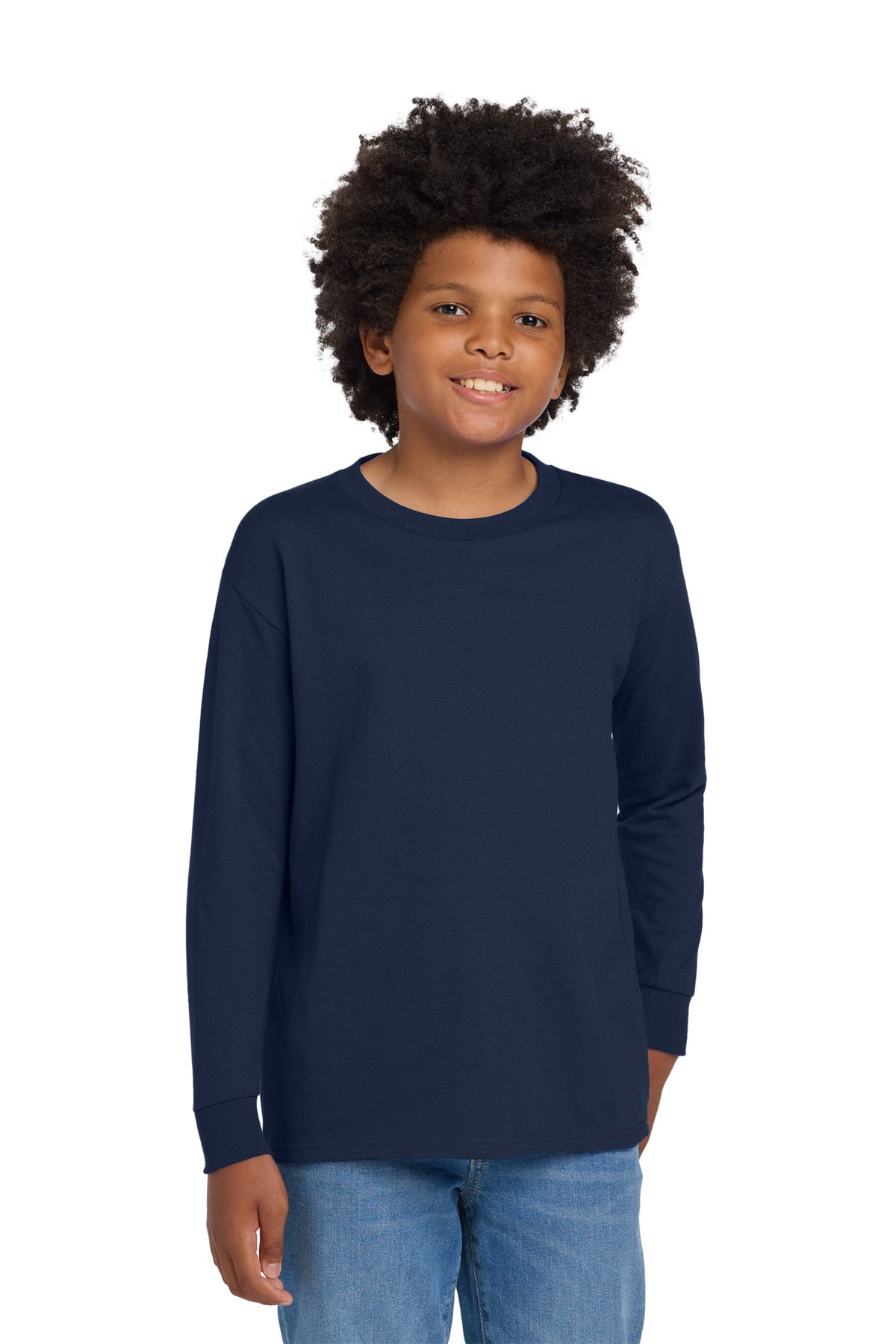 Gildan 5400B Youth Heavy Cotton 100% Cotton Long Sleeve T-Shirt
