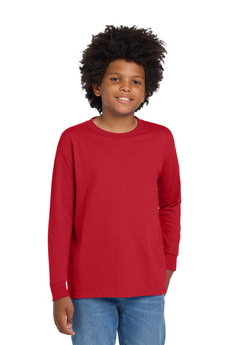 Gildan 5400B Youth Heavy Cotton 100% Cotton Long Sleeve T-Shirt