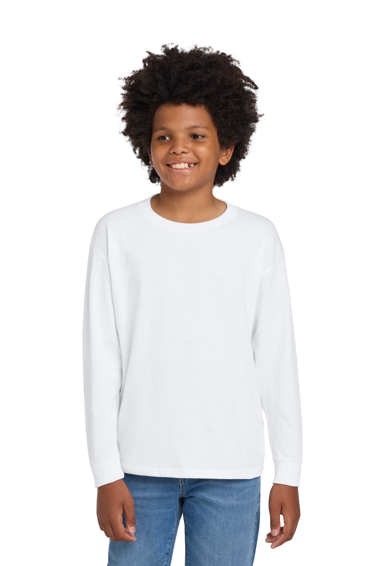 Gildan 5400B Youth Heavy Cotton 100% Cotton Long Sleeve T-Shirt