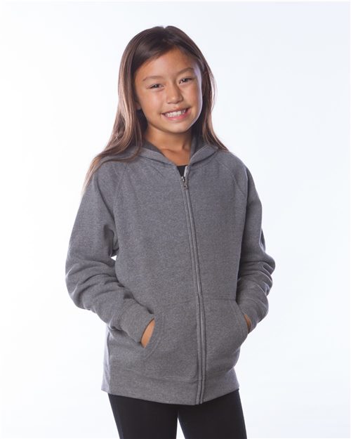 Independent Trading Co. Youth Lightweight Special Blend Raglan Zip Hood - Independent Trading Co. PRM15YSBZ