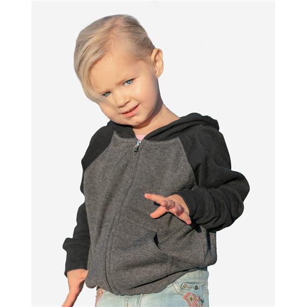 Independent Trading Co. Toddler Lightweight Special Blend Raglan Zip Hood - Independent Trading Co. PRM10TSBZ Independent Trading Co.