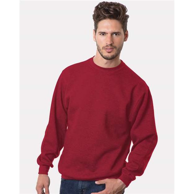 Bayside Unisex USA-Made Crewneck Sweatshirt - Cardinal - Bayside 1102 Bayside Cardinal S