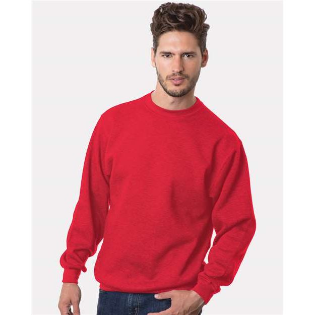Bayside Unisex USA-Made Crewneck Sweatshirt - Red - Bayside 1102 Bayside Red S