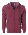 Independent Trading Co. Unisex Special Blend Raglan Full-Zip Hooded Sweatshirt - Independent Trading Co. PRM33SBZ