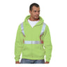Bayside Men's USA-Made Hi-Visibility Full-Zip Hooded Sweatshirt - Bayside 3790 Bayside Lime Green S