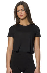 Royal Apparel 55111 Weekend Boxy Crop - Black