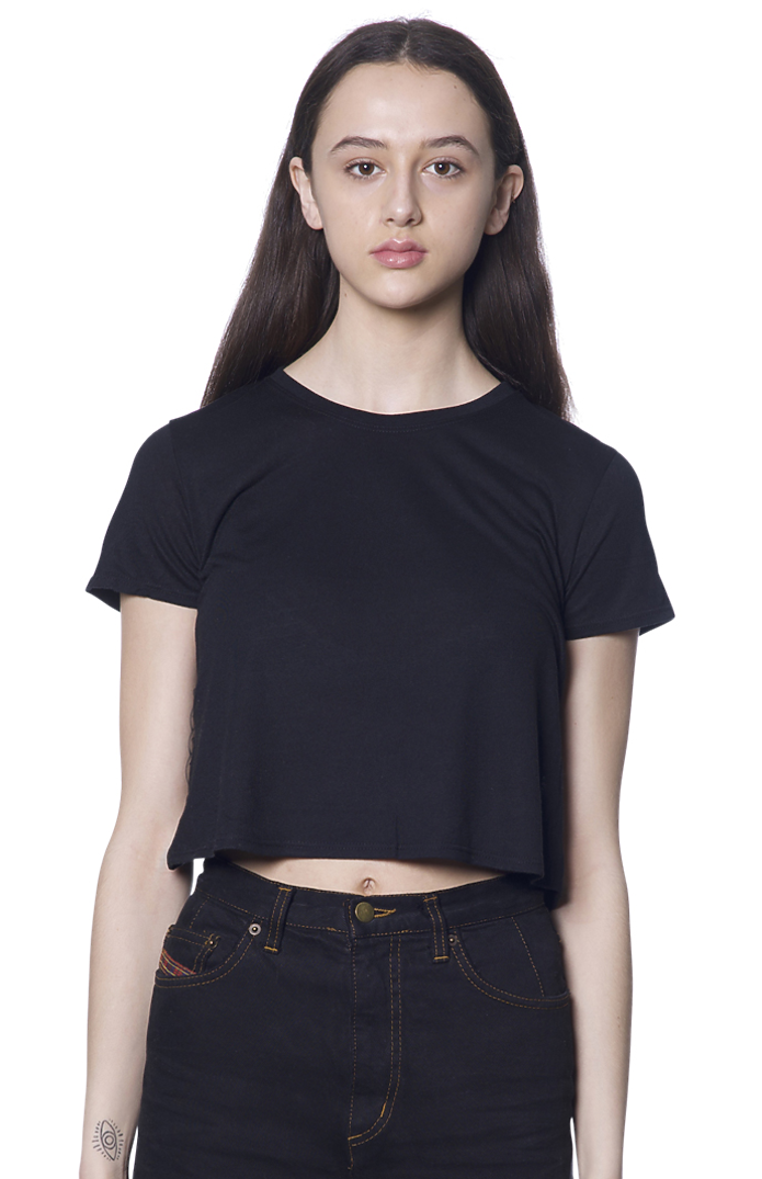 Royal Apparel 55111 Weekend Boxy Crop - Black