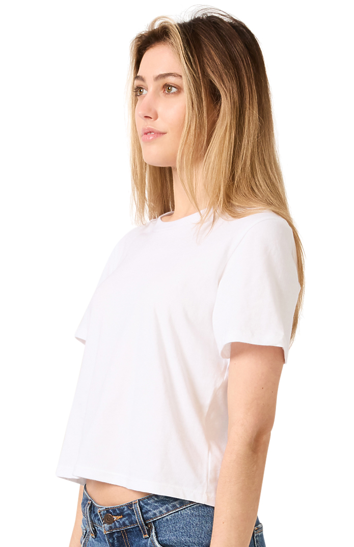 Royal Apparel 55111 Weekend Boxy Crop - White