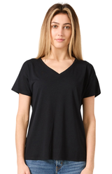 Royal Apparel 55117 Weekend Boxy V-Neck - Black