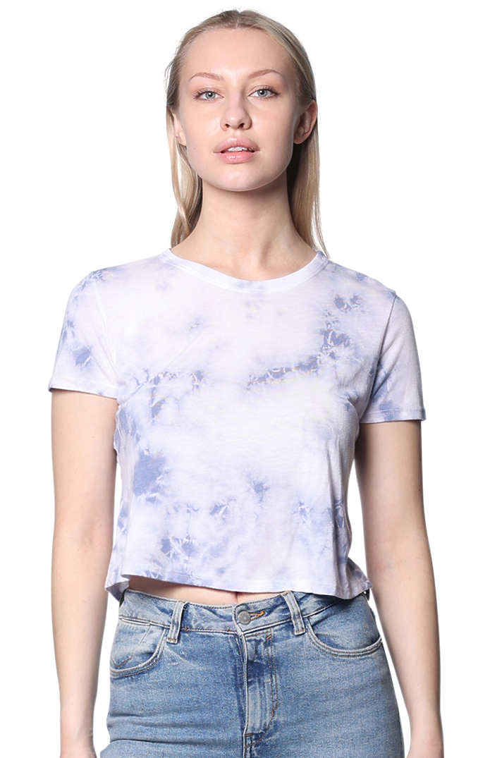 Royal Apparel 55155CTD Weekend Cloud Tie Dye Boxy Crop - Infinity