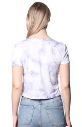 Royal Apparel 55155CTD Weekend Cloud Tie Dye Boxy Crop - Infinity