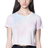Royal Apparel 55155WTD Weekend Watercolor Tie Dye Boxy Crop - Pastel