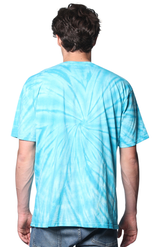 Royal Apparel 5551OSP Unisex Organic Spiral Tie Dye Tee - Aquamarine