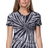 Royal Apparel 5551OSP Unisex Organic Spiral Tie Dye Tee - Ebony