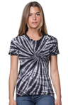 Royal Apparel 5551OSP Unisex Organic Spiral Tie Dye Tee - Ebony