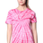 Royal Apparel 5551OSP Unisex Organic Spiral Tie Dye Tee - Flamingo