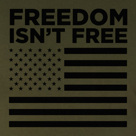 Rothco Freedom Isn't Free Flag T-Shirt  Olive Drab Size XL