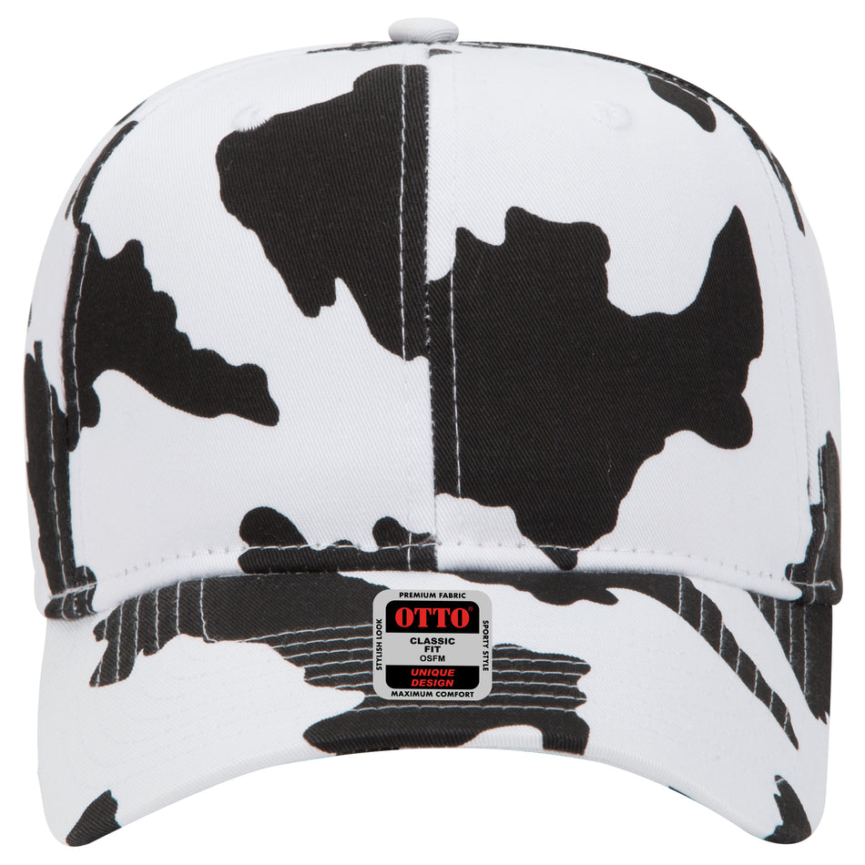 OTTO CAP 6 Panel Mid Profile Baseball Cap OTTO 56-057 Otto Cap 0316 - Blk/Wht OSFM - Adult