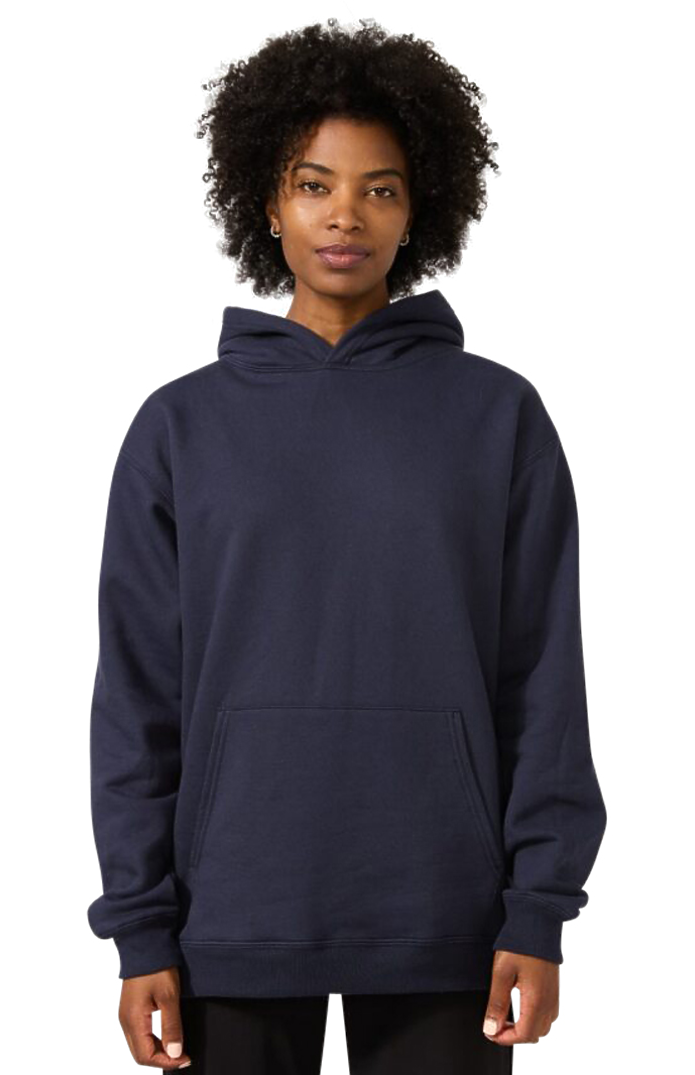 Royal Apparel 57055 Unisex Deluxe Fleece Hooded Sweatshirt - Navy