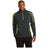 Mens Wick Stretch 1/2-Zip Colorblock Pullover DRI-EQUIP Charcoal Grey/ Charge Green X-Small