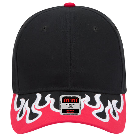 OTTO CAP 6 Panel Low Profile Baseball Cap OTTO 58-755 Otto Cap 030216C - Blk/Red/Wht OSFM - Adult