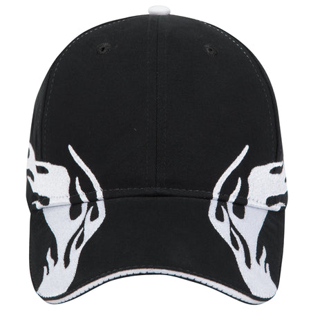 OTTO CAP 6 Panel Low Profile Baseball Cap OTTO 58-755 Otto Cap 031616D - Blk/Wht/Wht OSFM - Adult