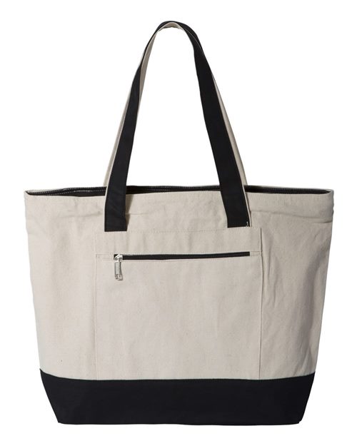 Q-Tees 19L Zippered Tote - Q-Tees Q1300 Q-Tees