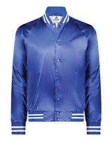 Augusta Sportswear Unisex Satin Baseball Jacket Striped Trim - Augusta Sportswear 3610