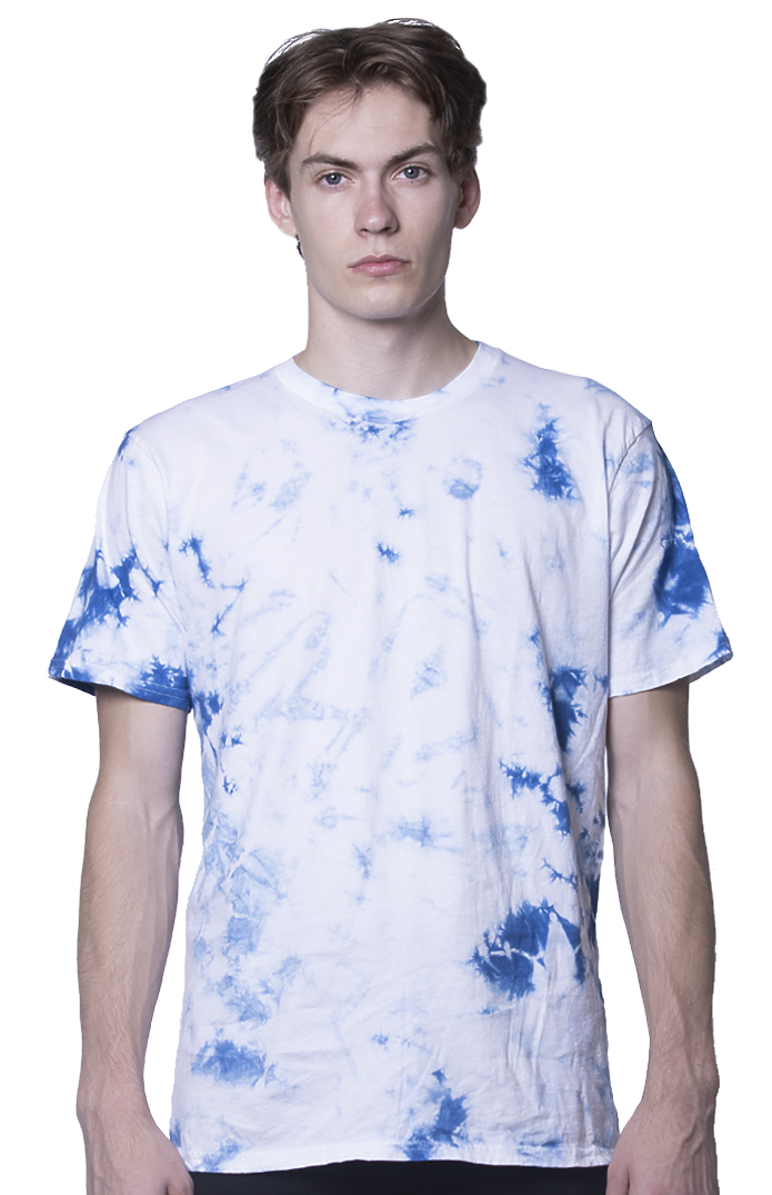 Royal Apparel 5951CTD Unisex Cloud Tie Dye Tee - Skydiver