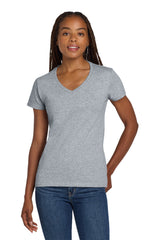 Gildan ®  Women's Heavy Cotton ™  100% Cotton V-Neck T-Shirt. 5V00L - Gildan 5V00L